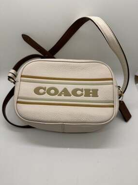 Coach Mini Jamie Camera Bag in Chalk Multi Leather with Coach Stripe